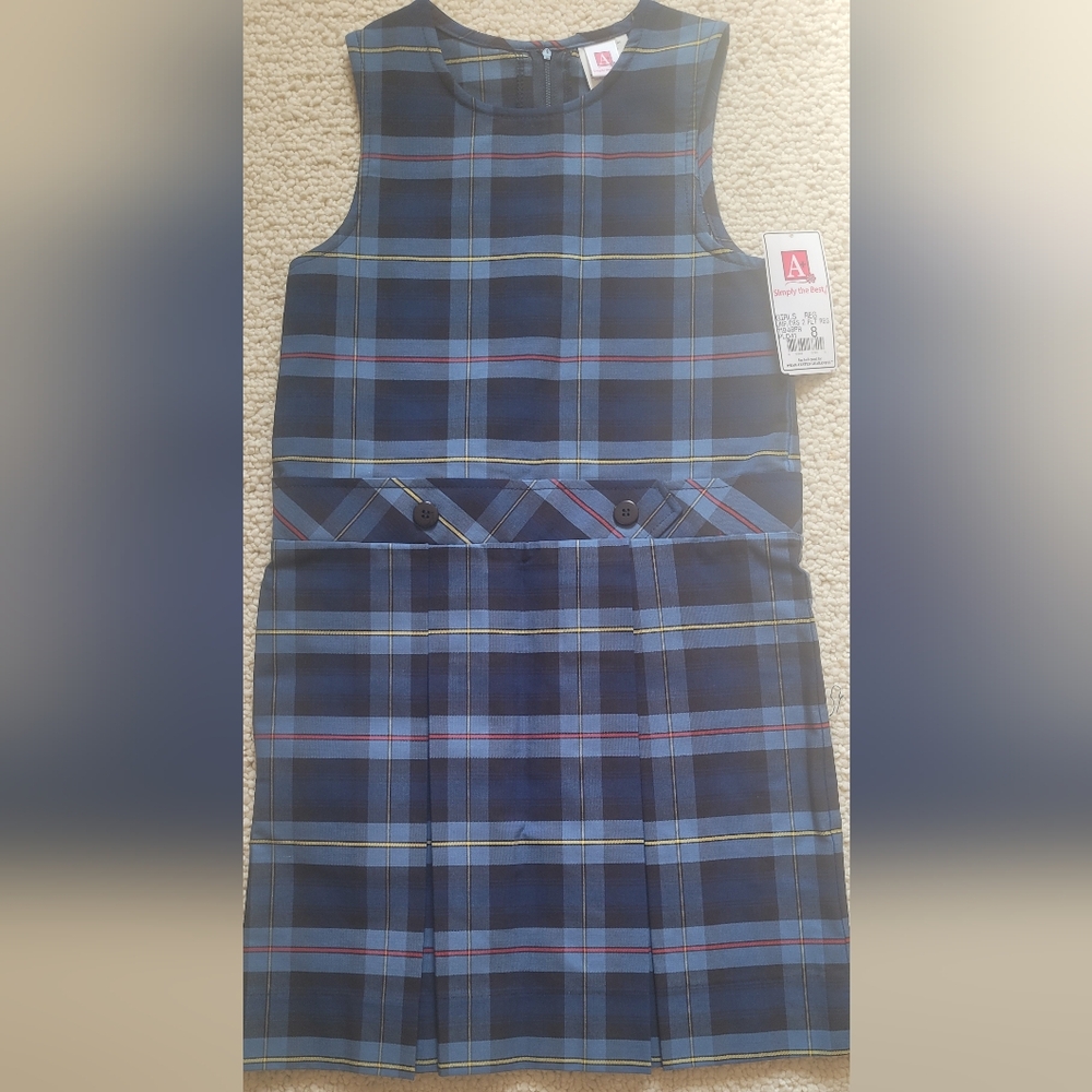 Blue Plaid Uniform Jumper